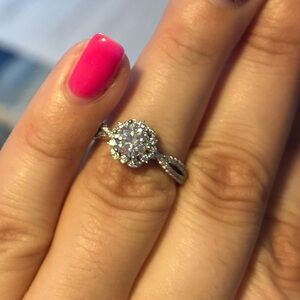 Moissanite Flower Ring